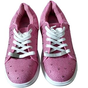 Pink Sneakers with Rhinestones